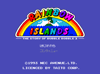 Rainbow Islands screenshot 3 for PC Engine CD